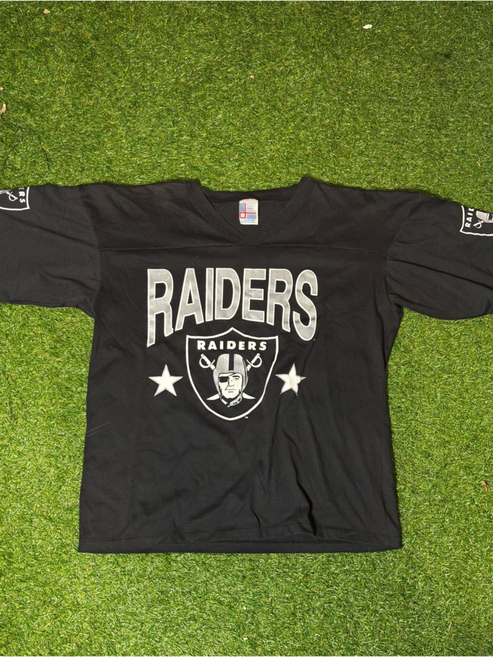 Oakland Raiders black & white jersey size large